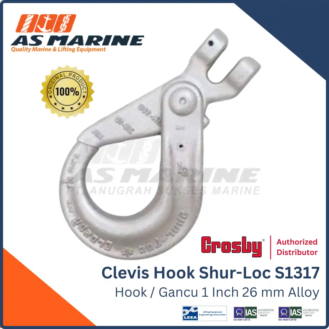 Crosby USA Clevis Shur-Loc Hook / Kait / Gancu S1317 1 Inch